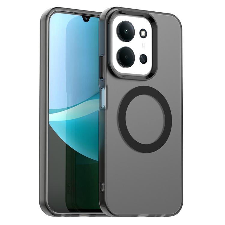 

For Redmi 15C 5G / 4G Global 171mm Candy Magsafe PC Hybrid TPU Phone Case(Black)