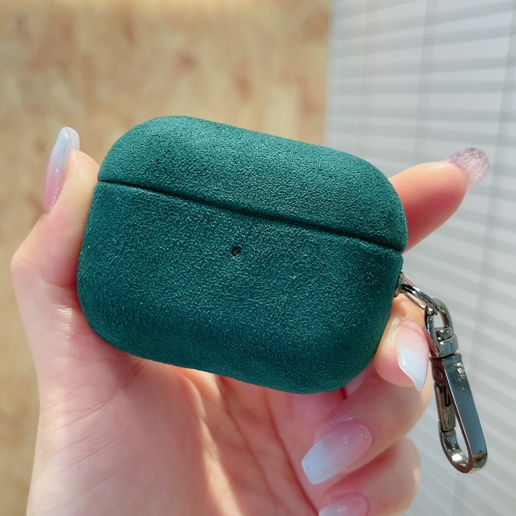 

For AirPods 3 Turn Fur Bluetooth Earphone PC Protective Case(Green)