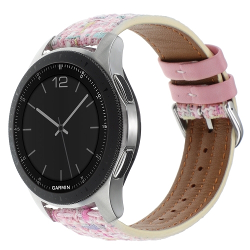 

20mm Woolen Hybrid Leather Watch Band(Pink)