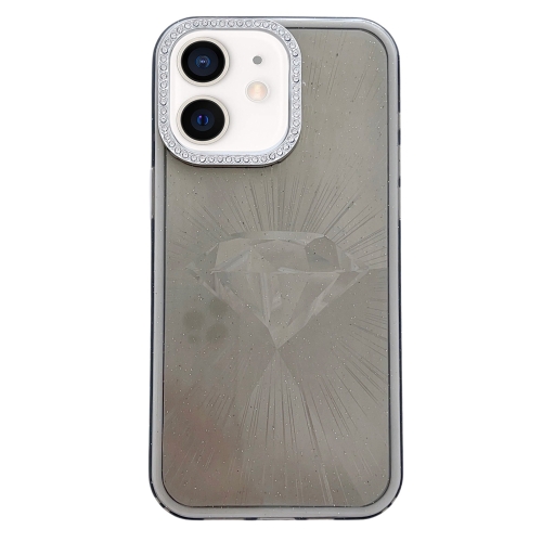 

For iPhone 11 Diamond Texture TPU Hybrid PC IMD Phone Case(Black)