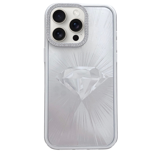 

For iPhone 11 Pro Max Diamond Texture TPU Hybrid PC IMD Phone Case(White)