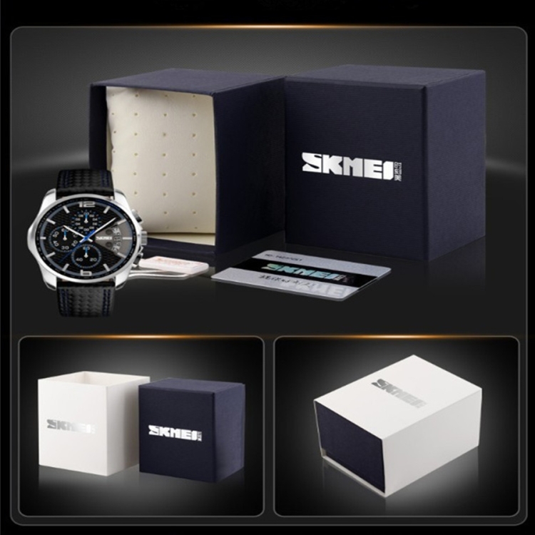 

SKMEI Watch Packaging Gift Box(Blue Box Set)