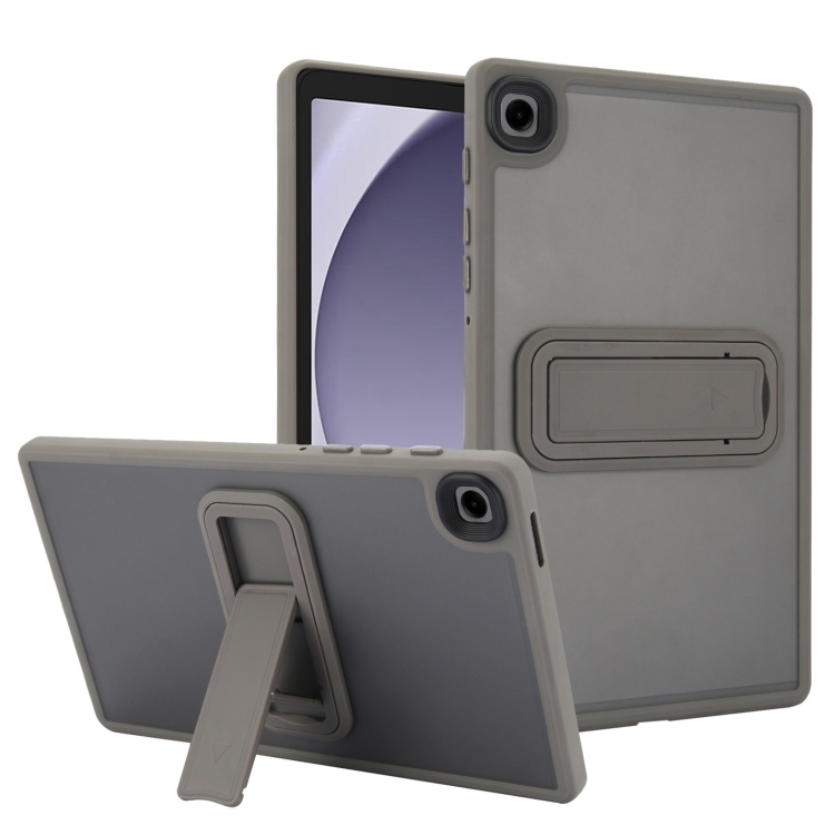 

For Samsung Galaxy Tab A9 Skin Feel Holder PC Hybrid TPU Tablet Case(Grey)