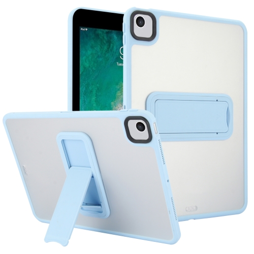 

For iPad 9.7 inch 2018 / 2017 Skin Feel Holder PC Hybrid TPU Tablet Case(Light Blue)