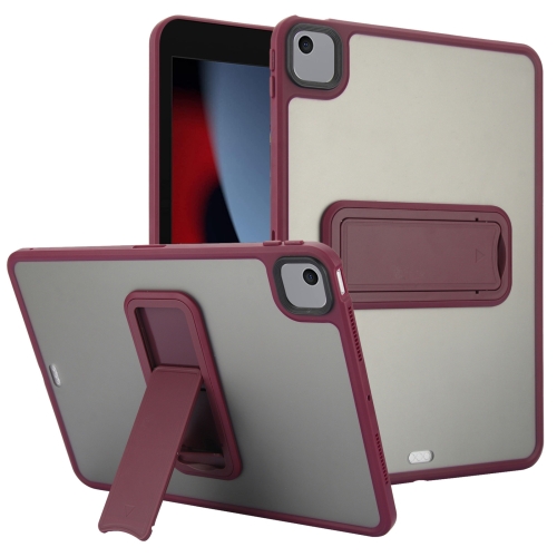 

For iPad 10.2 2021 / 2020 / 2019 Skin Feel Holder PC Hybrid TPU Tablet Case(Wine Red)