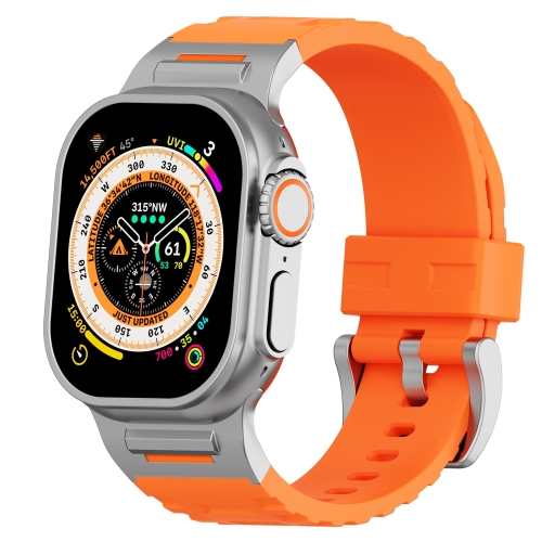 

For Apple Watch 46mm / 49mm / 45mm / 44mm Trailblazer Silicone Watch Band(Orange)