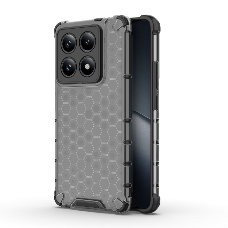 

For Xiaomi 14T Pro 5G Global Honeycomb Shockproof Phone Case(Black)