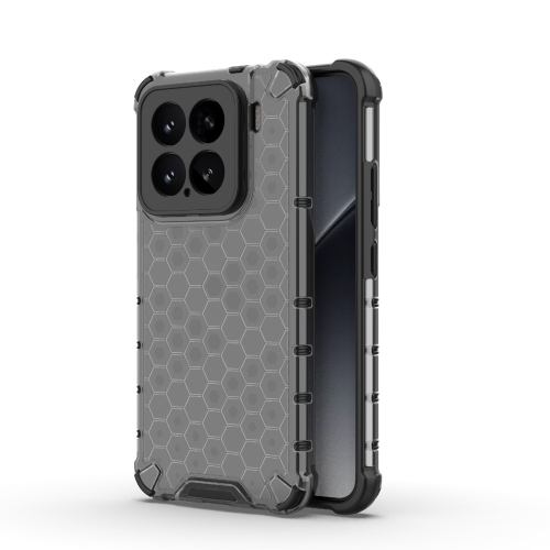 

For Xiaomi 15 5G Honeycomb Shockproof Phone Case(Black)