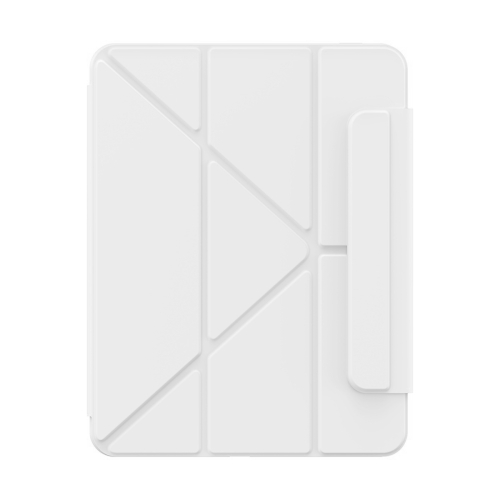 

For iPad Pro 13 2024 Baseus Minimalist Series Y-shaped Tri-fold Magnetic Leather Tablet Case(White)