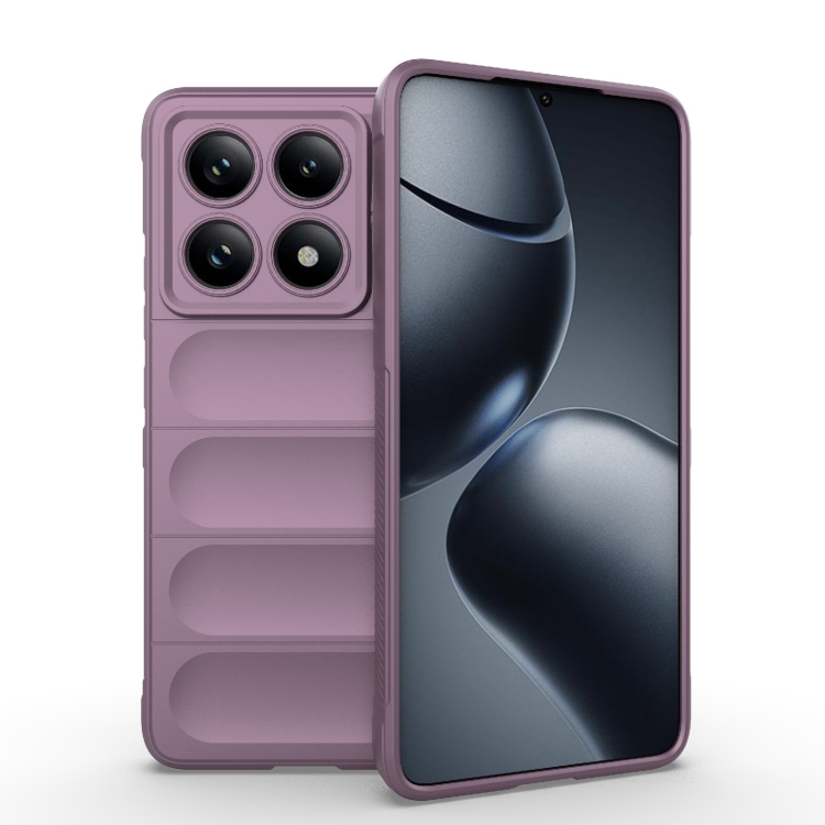 

For Xiaomi 14T Pro 5G Global Magic Shield TPU + Flannel Phone Case(Purple)