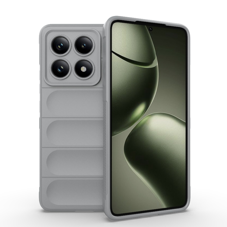 

For Xiaomi 14T 5G Global Magic Shield TPU + Flannel Phone Case(Grey)