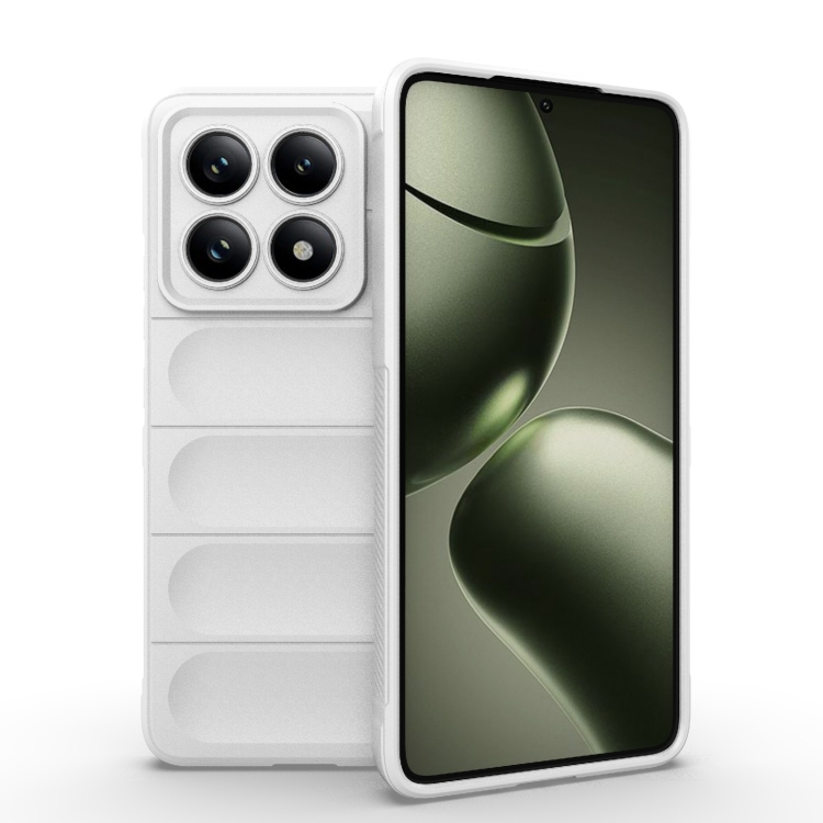 

For Xiaomi 14T 5G Global Magic Shield TPU + Flannel Phone Case(White)