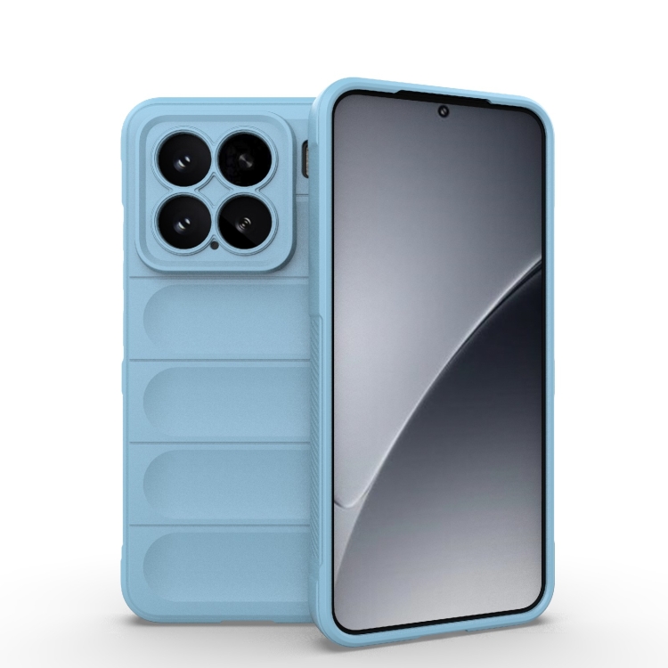 

For Xiaomi 15 5G Magic Shield TPU + Flannel Phone Case(Light Blue)