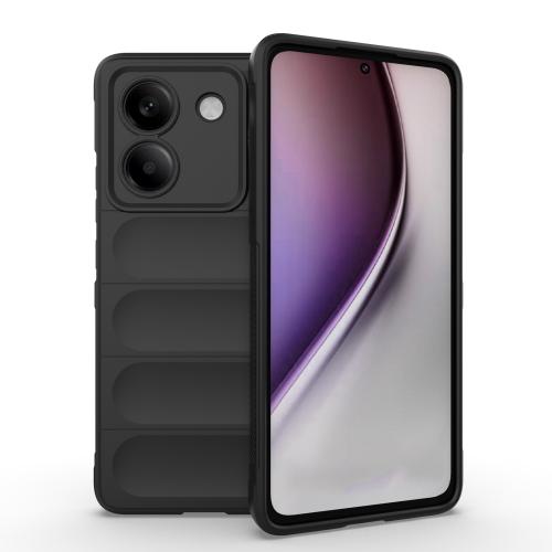 

For Xiaomi Poco M7 Pro 5G Magic Shield TPU + Flannel Phone Case(Black)