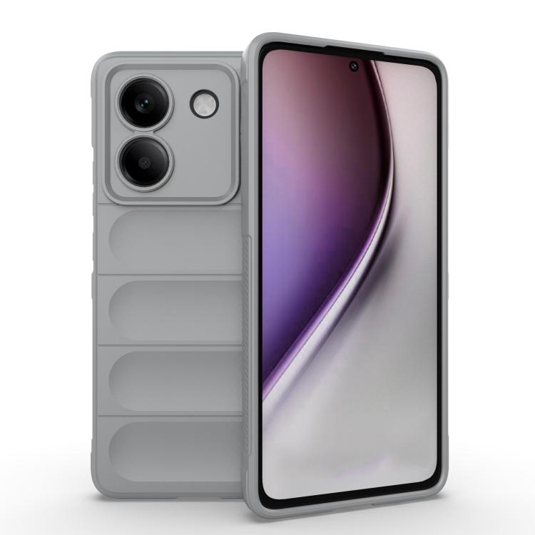 

For Xiaomi Poco M7 Pro 5G Magic Shield TPU + Flannel Phone Case(Grey)