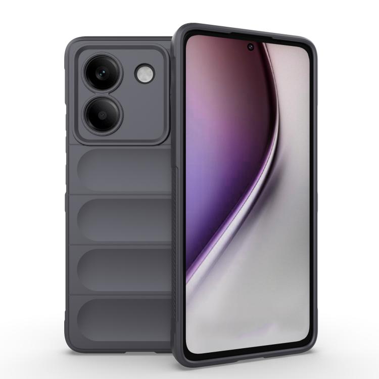 

For Xiaomi Poco M7 Pro 5G Magic Shield TPU + Flannel Phone Case(Dark Grey)