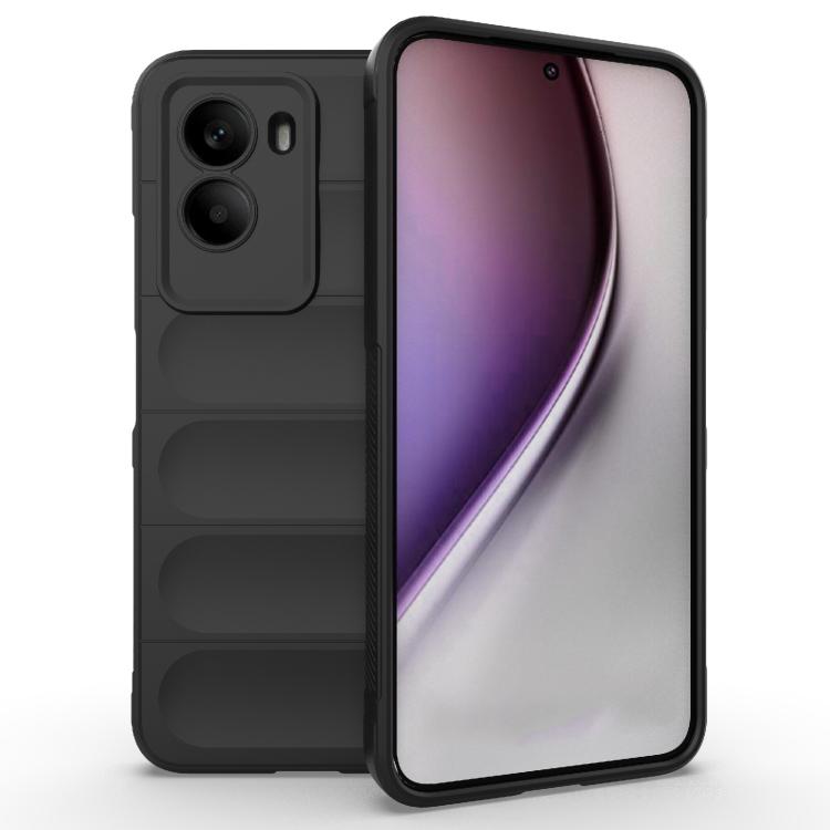 

For Xiaomi Poco M7 4G 169mm Magic Shield TPU + Flannel Phone Case(Black)