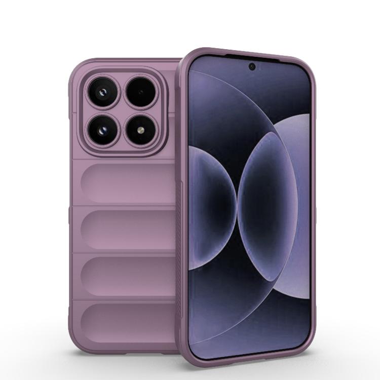 

For Xiaomi 17 Magic Shield TPU + Flannel Phone Case(Purple)