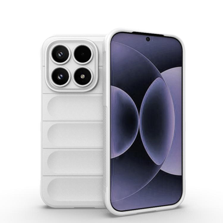 

For Xiaomi 17 Magic Shield TPU + Flannel Phone Case(White)