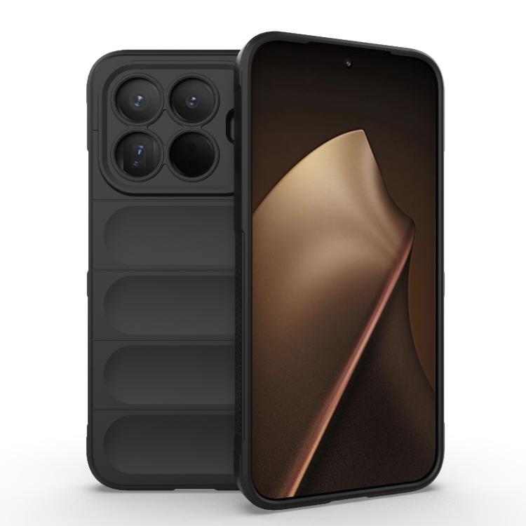 

For Xiaomi 15T Pro 5G Global Magic Shield TPU + Flannel Phone Case(Black)