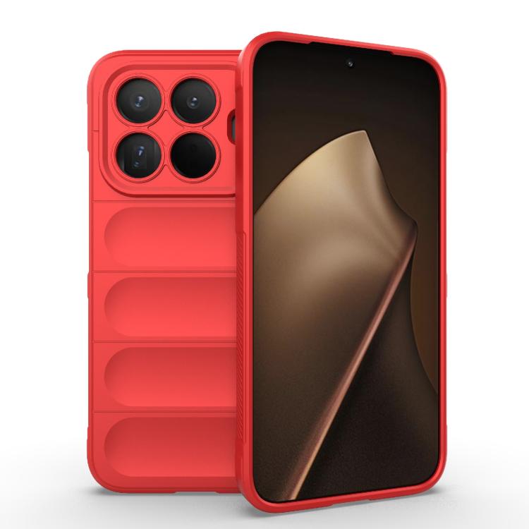 

For Xiaomi 15T Pro 5G Global Magic Shield TPU + Flannel Phone Case(Red)