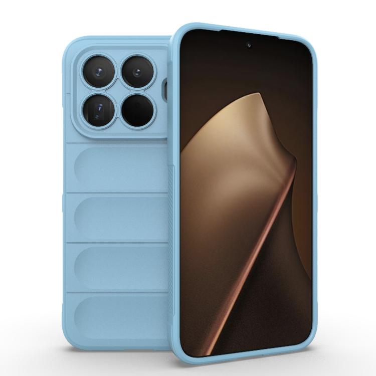 

For Xiaomi 15T Pro 5G Global Magic Shield TPU + Flannel Phone Case(Light Blue)