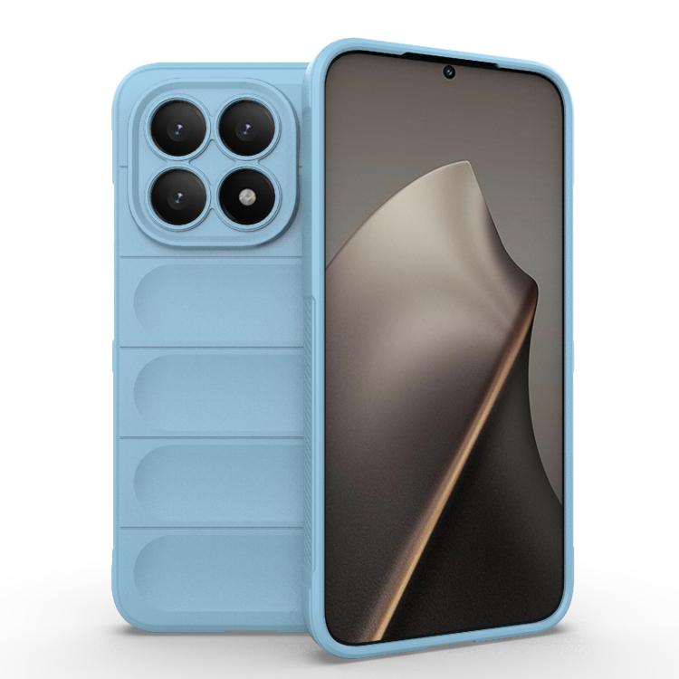 

For Xiaomi 15T 5G Global Magic Shield TPU + Flannel Phone Case(Light Blue)