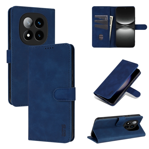 

For Redmi Note 14 Pro+ 5G AZNS Skin Feel Calf Texture Flip Leather Phone Case(Blue)