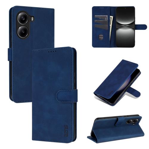 

For Redmi Turbo 4 / Xiaomi Poco X7 Pro AZNS Skin Feel Calf Texture Flip Leather Phone Case(Blue)