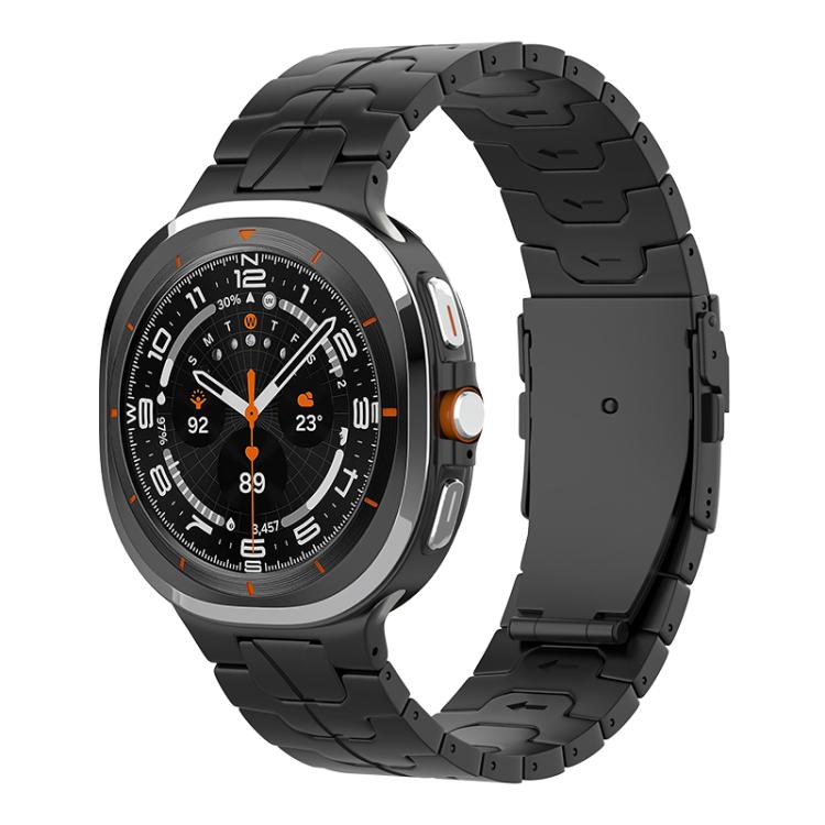 

For Samsung Galaxy Watch 8 40 / 44mm Safety Buckle Pure Titanium Watch Band(Black)