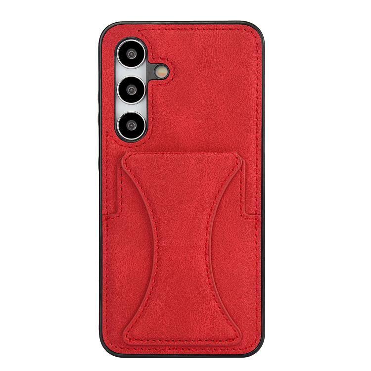 

For Samsung Galaxy S26 5G Ultra-thin Shockproof Phone Protective Case with Holder(Red)