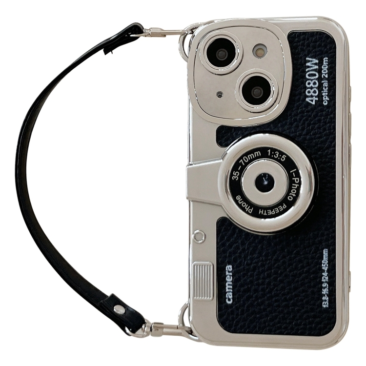 

For iPhone 15 Camera Style Phone Case(Black)