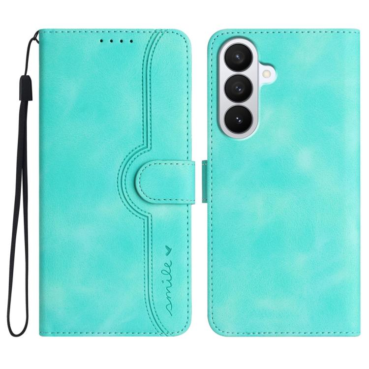 

For Samsung Galaxy S26 Pro 5G Heart Pattern Skin Feel Leather Phone Case(Light Blue)