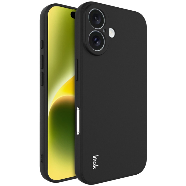 

For iPhone 16 imak UC-4 Series Straight Edge TPU Phone Case(Black)