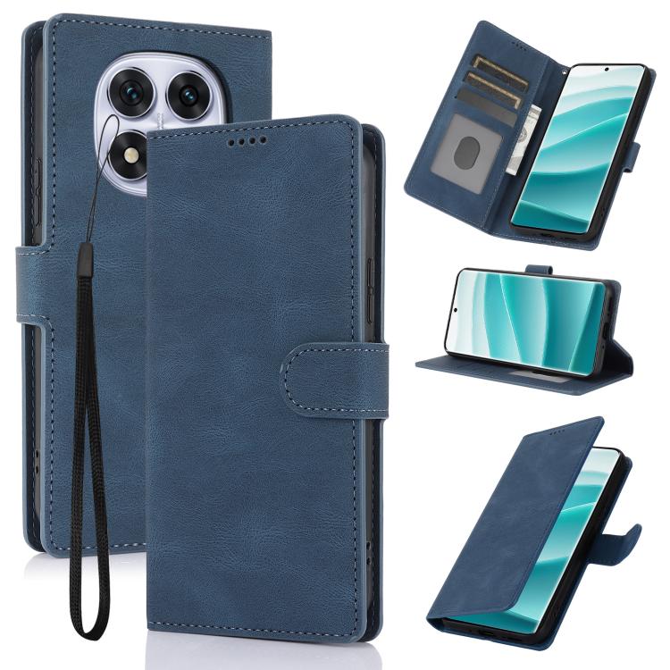 

For Redmi Note 14 Pro+ 5G Fantasy Skin-feel Calfskin Texture Leather Phone Case(Blue)