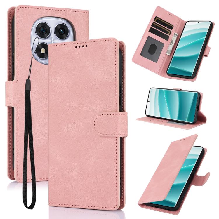 

For Redmi Note 15 Pro 5G Global 163.6mm Fantasy Skin-feel Calfskin Texture Leather Phone Case(Pink)
