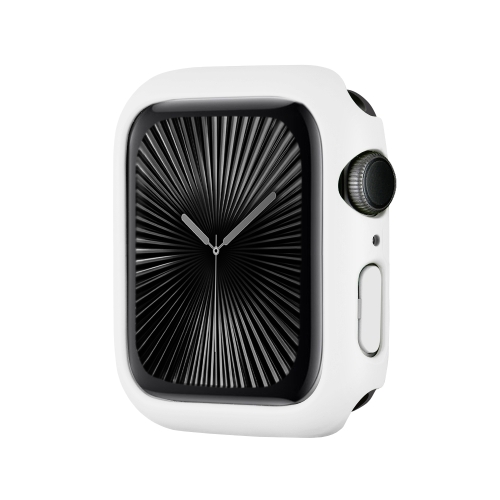 

For Apple Watch Series 10 46mm Spray Glazing PC Frame Half Coverage Watch Case(White)