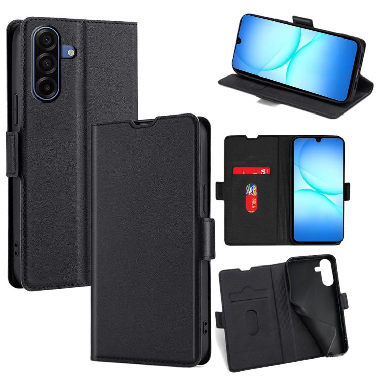 

For Samsung Galaxy A17 5G Ultra-thin Voltage Side Buckle Horizontal Flip Leather Phone Case(Black)