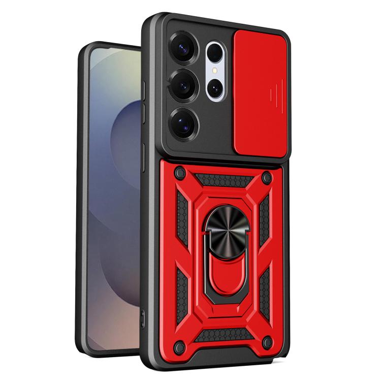 

For Samsung Galaxy S26 Ultra 5G Sliding Camera Cover Design TPU+PC Phone Case(Red)