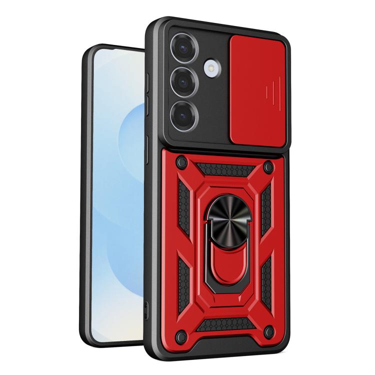 

For Samsung Galaxy S26 5G Sliding Camera Cover Design TPU+PC Phone Case(Red)