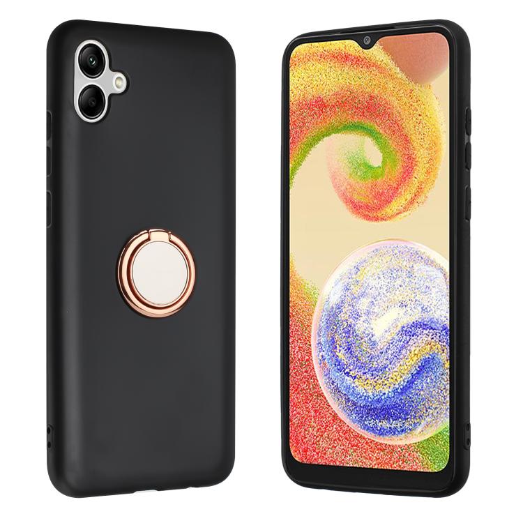 

For Samsung Galaxy A07 5G Matte Ring Holder TPU Phone Case(Rose Gold)