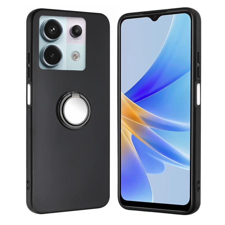

For Redmi Note 13 Pro 5G Matte Ring Holder TPU Phone Case(Black)