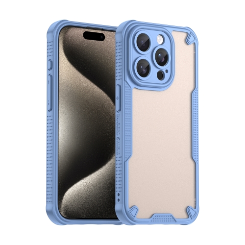 

For iPhone 14 Pro Armor Glaze PC Hybrid TPU Phone Case(Blue)