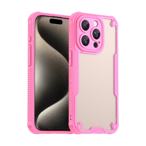 

For iPhone 14 Pro Max Armor Glaze PC Hybrid TPU Phone Case(Pink)