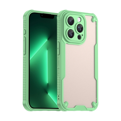 

For iPhone 13 Pro Armor Glaze PC Hybrid TPU Phone Case(Green)