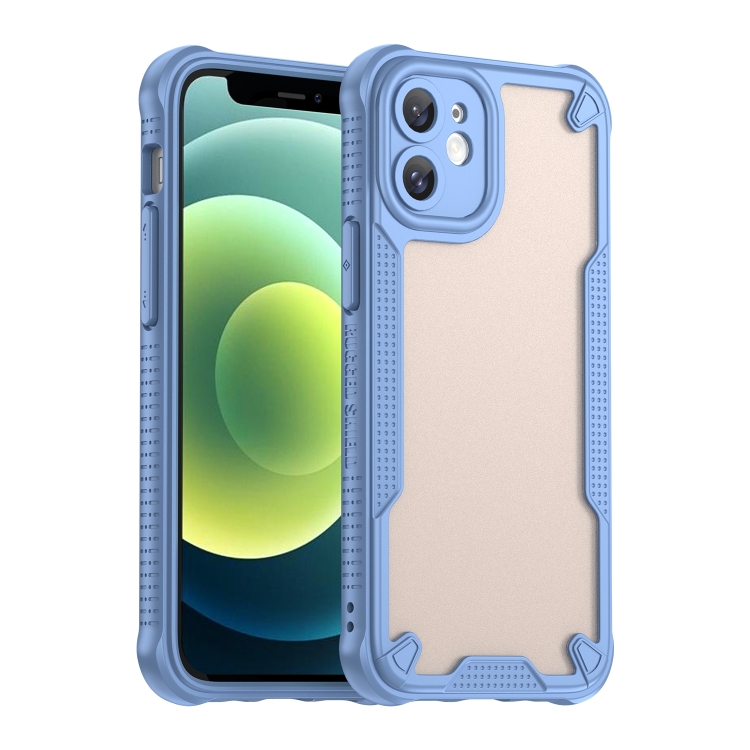 

For iPhone 12 Armor Glaze PC Hybrid TPU Phone Case(Blue)