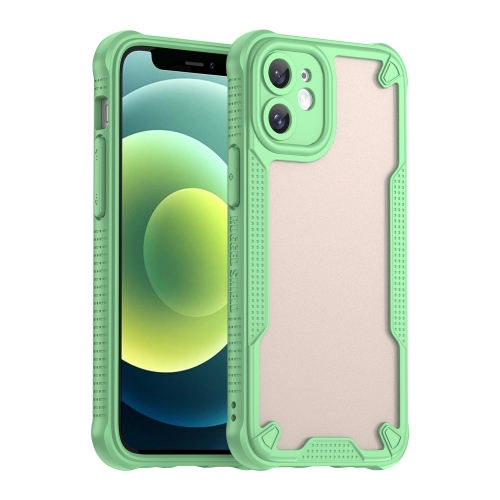 

For iPhone 12 Armor Glaze PC Hybrid TPU Phone Case(Green)