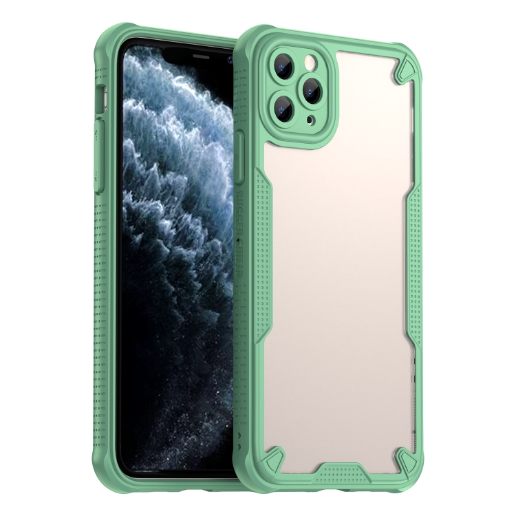 

For iPhone 11 Pro Armor Glaze PC Hybrid TPU Phone Case(Green)