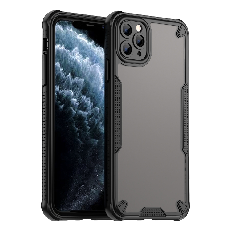 

For iPhone 11 Pro Max Armor Glaze PC Hybrid TPU Phone Case(Black)