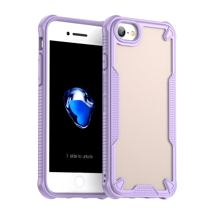 

For iPhone SE 2022 Armor Glaze PC Hybrid TPU Phone Case(Purple)